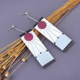 Cartoon Japanese Anime Demon Slayer Earrings Sun Goddess Ear Clip Accessories Earring Wholesale Gift Woman