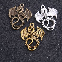 14pcs 16*21mm two Colours Vintage Animals mini Dragon Fly Pendant Charm For Jewellery Pendant Making Wholesale