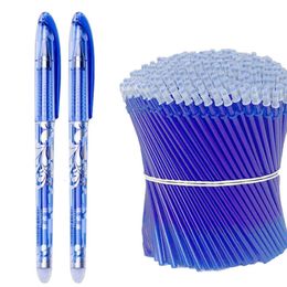 Gel Pens 100 Rods 2 Erasable Pens Set Retro Style 0.5mm Washable Handle Magic Gel Rods School Office Writing Stationery 230525