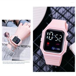 Wristwatches Women's Fashion Outdoor Sports Digital Watches Cute Square LED Watch For Women Ladies Electronic Clock WristWatch Montre
