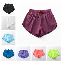 lululemmon womens LU-001 Womens Fitness Yoga Shorts Athletic Sports Wear for Women Casual Running Sportswear Short Workout lemon