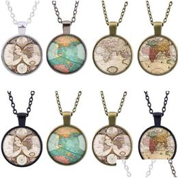 Pendant Necklaces Ancient Map Mens And Womens Time Jewellery Necklace Factory Direct Sales Gsfn121 With Chain Mix Order 20 Pieces A Lo Dhg7A