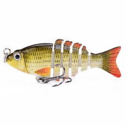 5cm 2.5g fishing lure multi jointed hard bait sea river use colorful lifelike joint bait wobblers 6 segments swimbait lure hard crankbait fish plastic mens LO016 E23