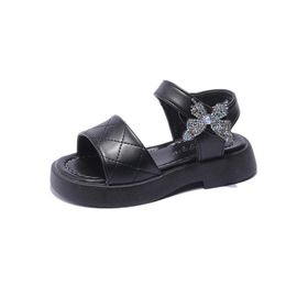 Sandals Baby Shoes Summer Kids Footwear Sequin Bow Girls Non-Slip Beach Flats F11407