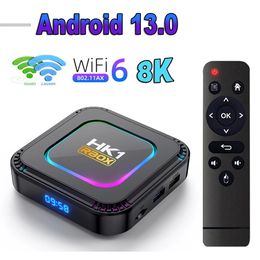 HK1 RBOX K8 Android 13.0 Smart TV Box Rockchip RK3528 WIFI 6 Support 8K Bluetooth 5.0 Set Top Box 16G 32G 64G 128G Media Player