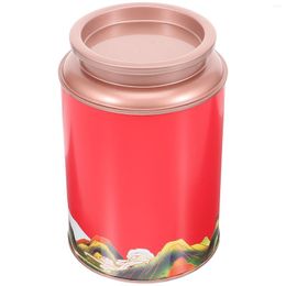 Storage Bottles Tinplate Sealed Portable Tea Containers Loose Jars Leaf Canisters Small Kitchen Household Coffee