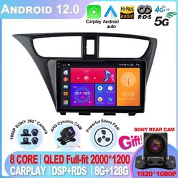 For Honda CIVIC Hatchback 2012 - 2017 Car Radio Android Multimedia Video Player Navigation GPS Stereo 2 Din No 2din-4