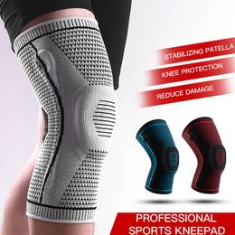 Protective Gear 1 Piece Knee Brace Strap Patella Medial Support Strong Meniscus Silicone Compression Protection Sport Kneepads Running Basket 230524