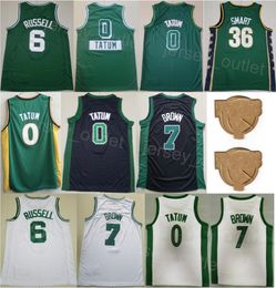 Basketball Jayson Tatum 2023 Finals Jerseys 0 Jaylen Brown 7 Marcus Smart 36 Bill 6 Team Colour Stitched For Sport Fans Earned City Black Green White Pure Cotton Shirt