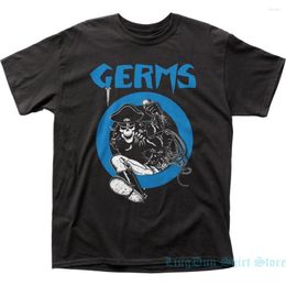 Magliette da uomo Germs Leather Skeleton Shirt Mens Licensed Rock N Roll Music Band Tee Nero Uomo Donna Cotton Tops Tees