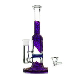 Smoking Pipes Beautif Purple Bong Glass Bongs Percolator Dab Rigs Mini Oil Rig Straight Tube Water 14Mm Female Joint With Bowl Drop Dhcmh