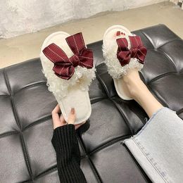 Slippers Korean Style Sweet Sandals And Winter Floor Summer Cotton Female Couple Four Seasons Linen Home Shoes