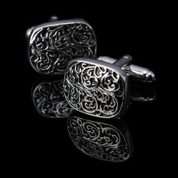 Cuff Links Hot!!! New High Quality Wave Pattern Vintage Exquisite Men's Cufflinks Round Sleeve Nail Hot Style Jewelry G220525