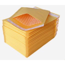 Packing Bags 100Pcs/Lots Bubble Mailers Padded Envelopes Packaging Kraft Mailing Envelope 130X110Mm Drop Delivery Office School Busi Dht7Q