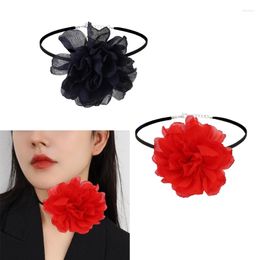 Choker Flower Chain Jewellery Gift Korean-Velvet Material Necklace For Girl 124A