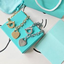 necklaces for men with pendant t heart Necklace stainless steel women jewelry set love Necklaces wedding party wedding gift wholesale top quality
