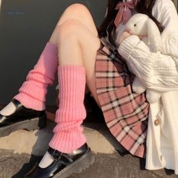 Women Socks Women's Harajuku Long Boot Cuff Covers Warm Knitted JK Lolita-Socks 80s Party Dance Legwarmers
