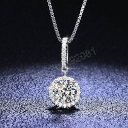 Shiny Exquisite Necklaces For Women Zircon Round Pendant Clavicle Chain Necklace Valentines Day Gift Wedding Party Jewellery