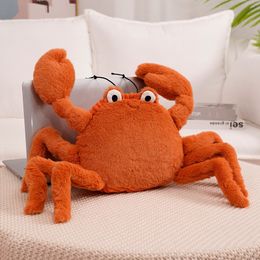 Plush Dolls 22/60cm Funny Doll Intresting Simulation Sea Anime Red Lobster Crab Stuffed Short Hair Plush Toy Birthday Gifts For Kids 230525