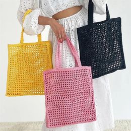 Luxury Raffia Straw Designer Bag for Women and Men - Summer Weave Fashion, Beach Tote, Crossbody Purse, Hollow Out Handbag, Travel Brand, straw shoulder bag - 2023 Collection