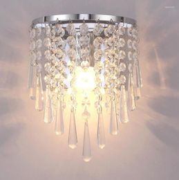 Wall Lamps Modern Crystal Lamp Chrome Sconce Light For Living Room Bathroom Home Indoor Lighting Decoration