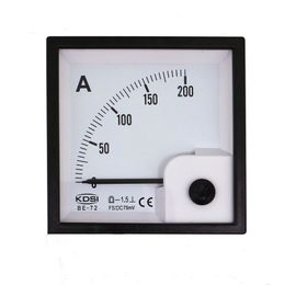 Square AC ammeter, voltmeter moving iron ammeter BE72 DC75MV 200A DC ammeter LOGO can be customized OEM