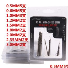 Drill Bits Highspeed Steel Mini Bit Set Shank Twist For Wood And Metal Drilling Straight Drop Delivery Home Garden Tools Dhds5