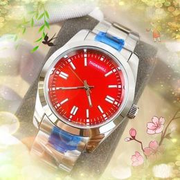 Luxury couple mens womens lovers watch 36mm quartz automatic movement solid fine stainless steel clock luminous gifts shinny color president bracelet wristwatch