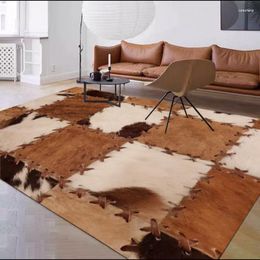 Carpets Modern Imitation Cowhide Living Room Decoration Carpet Home Zebra Pattern Study Cloakroom Bedroom Bedside Non-slip Rug