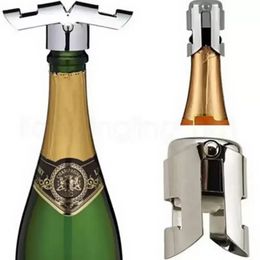 Portable Stainless Steel Wine Stopper Vacuum Sealed Champagne Bottle Cap Barware Bar Tools FY5385
