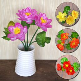 Decorative Flowers Artificial Lotus Flower Home Decoration 32cm Mini Simulated Silk Display Garden Table Decor Plants Flores Gift