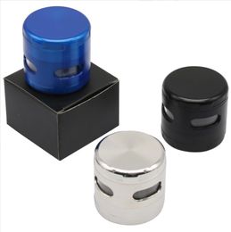 Smoking pipe 4-layer zinc alloy smoke grinder with missing corners, 52mm side four hole manual metal smoke grinder, cigarette set