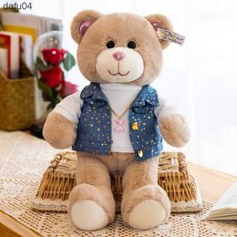 Dolls 2021 New Vest Bear Plush Toy Doll Bear doll Childrens Gift Plush Toy Christmas Valentines Day Love Gift Boy Girl L230522 L230522