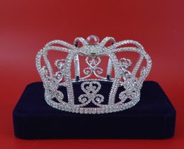 Princess Crowns Tiaras Royal Imperial Headress For Woman Girls Bridal Wedding Hair Accessories Crystal Ball Silver Fashion Jewelry2089203