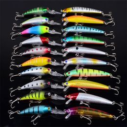 Simulated little fish fishing hook 20pcs fishing hooks plated silver multisize mix Colour carp carbon durable practical fishing tackle accessories LO019 E23