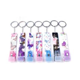 Keychains Lanyards Credit Card Grabber For Long Nails Acrylic Debit Bank Cards Pler Key Chain Keyrings Girls Women Cute Plastic At Dh6Oy