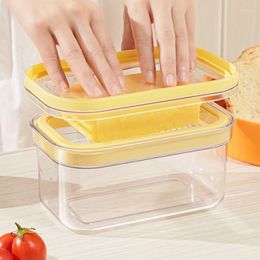 Storage Bottles 200/500g Butter Cutting Box Transparent Kitchen Refrigerator Cheese Portable Snack Food Container Baking Tool