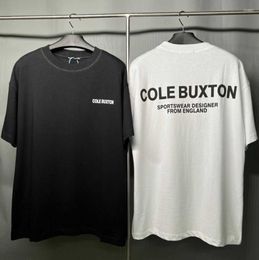 Men's T Shirts 22ss Cole Buxton T-shirt Fashion Men Women High Street Style Slogan Print Graphic Oversized Top Loose design66sss