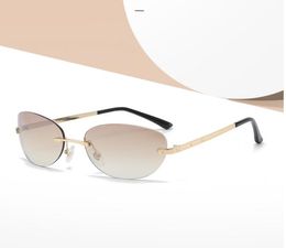 Fashion cut edge style sunglasses superclear men's women's sunglass driving glasses small lens rimless outdoor decoration shades eyewear