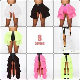 Skirts Womens Tutu Skirt Mesh Tulle High Low Bustle Dancing Petticoat Fluffy Underskirt Clubwear Party DressSkirts