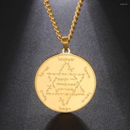 Pendant Necklaces Dawapara Kabbalistic Amulet Necklace For Spiritual Protection Negative Energy Cleansing Jewish Exorcism Stainless Steel