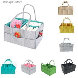 Diaper Bags Kids Baby Protable Foldable Felt Diaper Bag Nursery Bag Multi-functional Clothes Stuff Diaper Caddy Organizer Bag Baby Organizer T230526