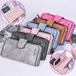 Wallets MoneRffi Lady's Purse Three-Fold Long-Style Card Bag Multi-Function Wallet Multi-Card