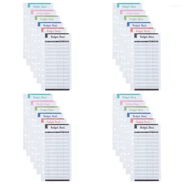 Gift Wrap A6 Expense Budget Sheets Recording Cards Trackers Cash 6- Holes Binder Envelopes Inserts 24Pcs