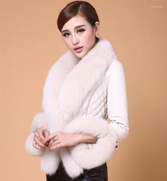 Women's Fur Savabien Autumn Winter Warm Furry Faux Collar Leather Jacket Fashion Slim Overcoat Pink Black Coat Festival Coats