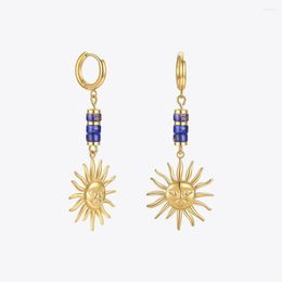 Dangle Earrings ENFASHION Star Drop Earring Set Gold Colour Sun For Women Stainless Steel Fashion Jewellery Lock Kolczyki Gifts Wholesale