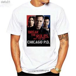 Men's T-Shirts Mens Clothes Chicago PD Mens Black Tops Tee T Shirt Size S-2XL T-Shirt Big Tall For Men Women Tshirt L230520
