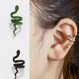 1 Piece Snake Earing Clips Without Piercing Punk Non Pierced Clip Earrings Ear Cuffs For Women Men Black Fake Piercing Jewelry