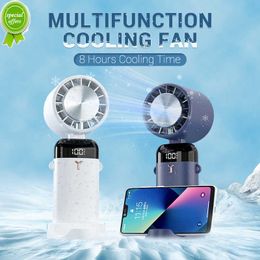 New 2023 New Portable Mini Handheld Fan 3600mAh Personal Fan LED Display 90 Adjustable Desktop Refrigeration Fan with Phone Holder