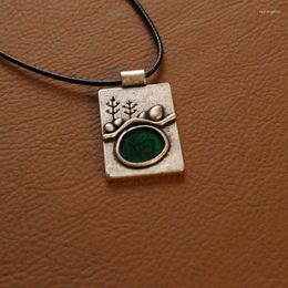 Pendant Necklaces 1pcs Growing Young Sapling Necklace Women Mixed Resin Metals Nature Camping Hiking Jewellery